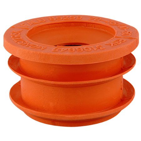 Gumminippel, Faluplast, 70-75/40-50 Orange